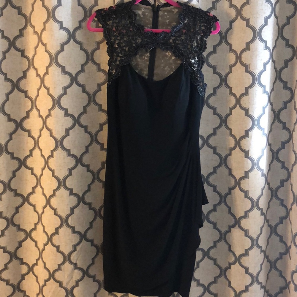 Short black evening dress